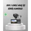Üç Kameralı Araç DVR Full HD Gece Görüşlü ve 2 inç IPS Ekranlı