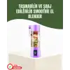 USB Şarjlı Portatif Blender 380ml Çelik 304 Bıçaklı Mobil Smoothie Maker