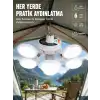 USB ve Solar Şarjlı Katlanabilir 5 Taraflı LED Lamba