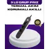 USB Yuvalı Anahtarlı Üçlü Priz 2 Metre Kablolu