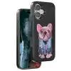 Venco Apple İphone 16 Cute Desenli Kapak - Siyah