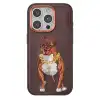 Venco İphone 14 Pro Max Perma Desenli Kapak - Kahverengi
