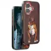 Venco İphone 16 Perma Desenli Kapak - Kahverengi