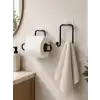 Vidasız Banyo Seti Yapışkanlı Tuvalet Kağıdı Tutucu ve Havlu Askısı 2’li Set
