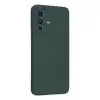 Vivo V23 5g Kılıf Nano İçi Kadife Silikon - Koyu Yeşil