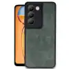 Vivo V30 Lite 4g Kılıf Aras Deri Kapak - Koyu Yeşil