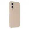 Vivo Y17s Kılıf Nano İçi Kadife Silikon - Pudra
