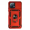 Xiaomi Mi 11 Lite Kılıf Pars Lens Yüzüklü Silikon - Kırmızı