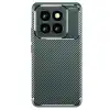 Xiaomi Mi 14t Pro Kılıf Auto Focus Karbon Kapak - Koyu Yeşil