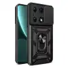 Xiaomi Poco M6 Pro 4g Kılıf Pars Lens Yüzüklü Silikon - Siyah