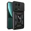 Xiaomi Poco M6 Pro 4g Kılıf Pars Lens Yüzüklü Silikon - Siyah
