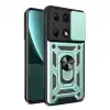 Xiaomi Poco M6 Pro 4g Kılıf Pars Lens Yüzüklü Silikon - Yeşil