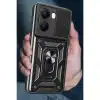 Xiaomi Poco X7 Pro Kılıf Pars Lens Yüzüklü Silikon - Siyah