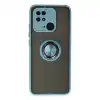 Xiaomi Redmi 10c Kılıf Montreal Yüzüklü Silikon Kapak - Buz Mavi