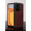 Xiaomi Redmi 13c Kılıf Aras Deri Kapak - Bordo