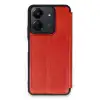 Xiaomi Redmi 13c Kılıf Flip Cover - Kırmızı