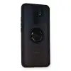 Xiaomi Redmi 9 Kılıf Montreal Yüzüklü Silikon Kapak - Siyah