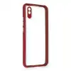 Xiaomi Redmi 9a Kılıf Miami Şeffaf Silikon - Fuşya