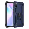 Xiaomi Redmi 9a Kılıf Sofya Yüzüklü Silikon Kapak - Lacivert
