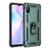 Xiaomi Redmi 9a Kılıf Sofya Yüzüklü Silikon Kapak - Yeşil