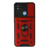 Xiaomi Redmi 9c Kılıf Pars Lens Yüzüklü Silikon - Kırmızı