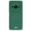 Xiaomi Redmi A3 4g Kılıf Kelvin Kartvizitli Silikon - Koyu Yeşil