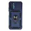 Xiaomi Redmi Note 10 Kılıf Pars Lens Yüzüklü Silikon - Lacivert