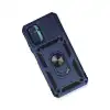 Xiaomi Redmi Note 10 Kılıf Pars Lens Yüzüklü Silikon - Lacivert