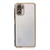 Xiaomi Redmi Note 10 Kılıf Razer Lensli Silikon - Gold