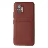 Xiaomi Redmi Note 10 Pro Kılıf Kelvin Kartvizitli Silikon - Bordo