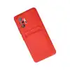 Xiaomi Redmi Note 10 Pro Kılıf Kelvin Kartvizitli Silikon - Kırmızı