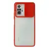 Xiaomi Redmi Note 10 Pro Kılıf Palm Buzlu Kamera Sürgülü Silikon - Kırmızı