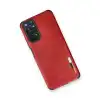 Xiaomi Redmi Note 11 Kılıf Loop Deri Silikon - Kırmızı