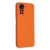Xiaomi Redmi Note 11 Kılıf Nano İçi Kadife Silikon - Turuncu