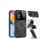 Xiaomi Redmi Note 11 Pro Kılıf Joy Lens Standlı Kapak - Kırmızı