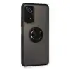 Xiaomi Redmi Note 11 Pro Kılıf Montreal Yüzüklü Silikon Kapak - Siyah