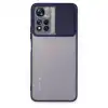 Xiaomi Redmi Note 11t Kılıf Palm Buzlu Kamera Sürgülü Silikon - Lacivert