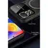 Xiaomi Redmi Note 12 Pro 4g Kılıf Joy Lens Standlı Kapak - Koyu Yeşil
