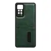 Xiaomi Redmi Note 12 Pro 4g Kılıf Sara Kartvizitli Deri Kılıf - Koyu Yeşil