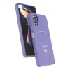 Xiaomi Redmi Note 12 Pro 4g Regal Magsafe Standlı Kapak - Lila