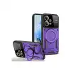 Xiaomi Redmi Note 12 Pro 5g Kılıf Joy Lens Standlı Kapak - Mor