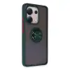 Xiaomi Redmi Note 13 4g Kılıf Montreal Yüzüklü Silikon Kapak - Yeşil