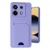 Xiaomi Redmi Note 13 Pro 5g Kılıf Kelvin Kartvizitli Silikon - Lila