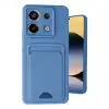 Xiaomi Redmi Note 13 Pro 5g Kılıf Kelvin Kartvizitli Silikon - Mavi
