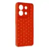 Xiaomi Redmi Note 13 Pro 5g Kılıf Petek Silikon Kapak - Kırmızı