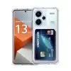 Xiaomi Redmi Note 13 Pro Plus Kılıf Kart Şeffaf Silikon - Şeffaf