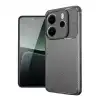 Xiaomi Redmi Note 14 4g Kılıf Auto Focus Karbon Kapak - Gri