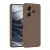 Xiaomi Redmi Note 14 4g Kılıf First Silikon - Kahverengi