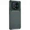 Xiaomi Redmi Note 14 Pro Plus Kılıf Auto Focus Karbon Kapak - Koyu Yeşil