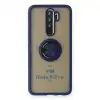 Xiaomi Redmi Note 8 Pro Kılıf Montreal Yüzüklü Silikon Kapak - Lacivert